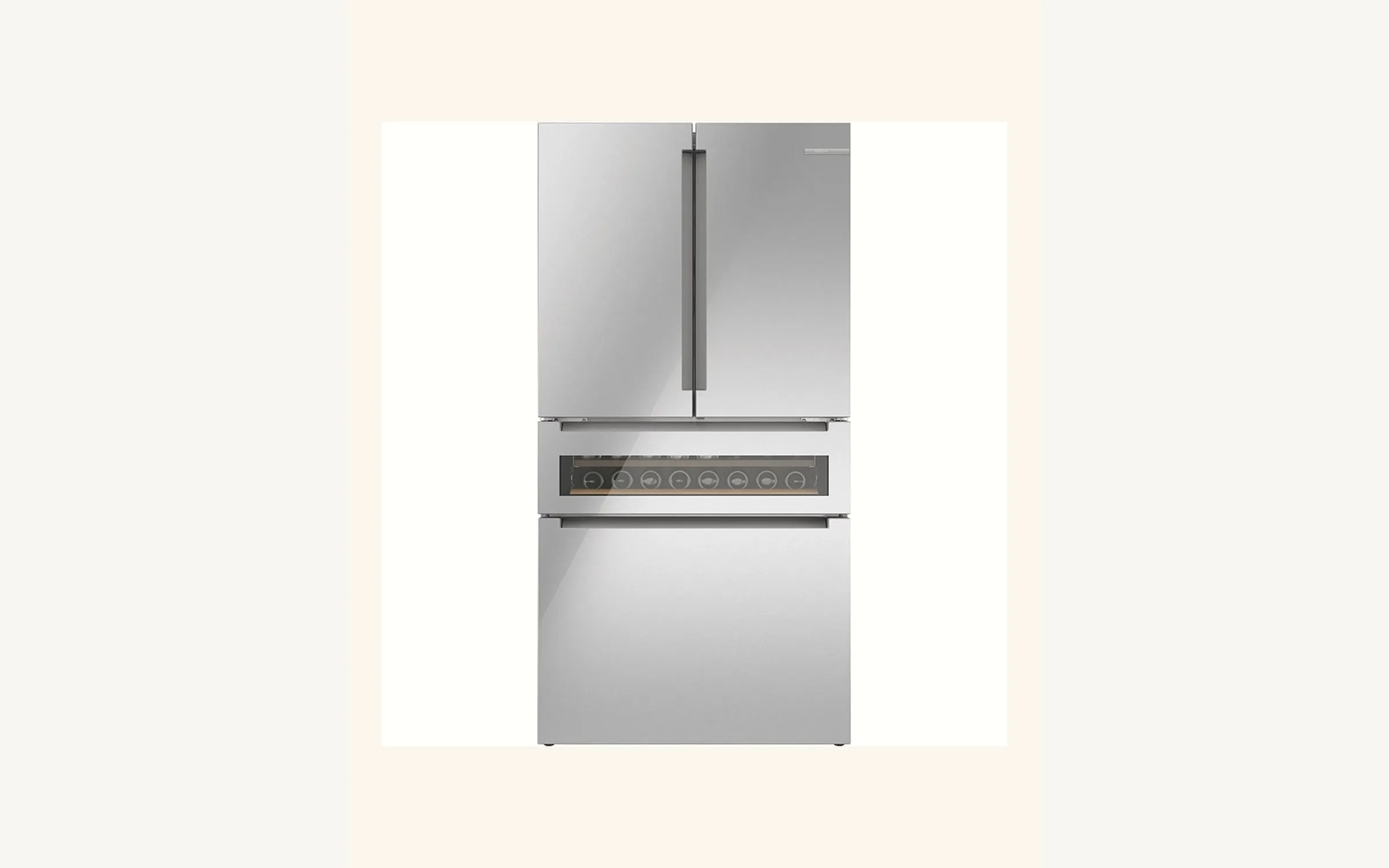 Bosch 800 Series counter-depth French-door refrigerator in a contemporary kitchen