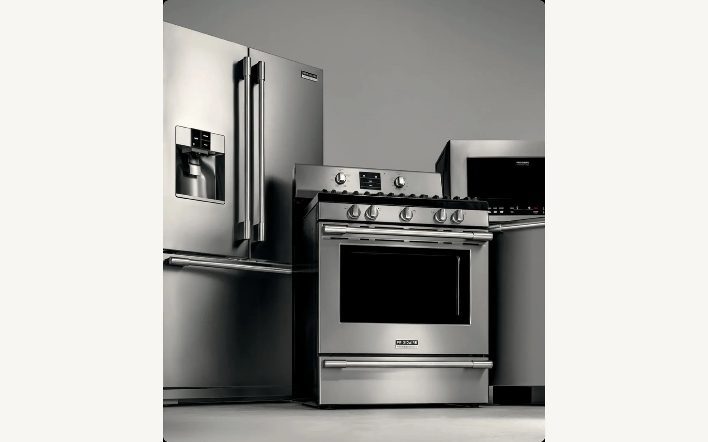 Frigidaire Gallery side-by-side refrigerator in a family Orange County kitchen